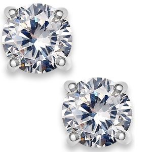 Charter Club Cubic Zirconia Round Stud Earrings